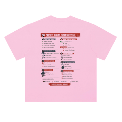 MELTDOWN KNOW YOUR RIGHTS Heavyweight Drop Shoulder Cotton T-Shirt