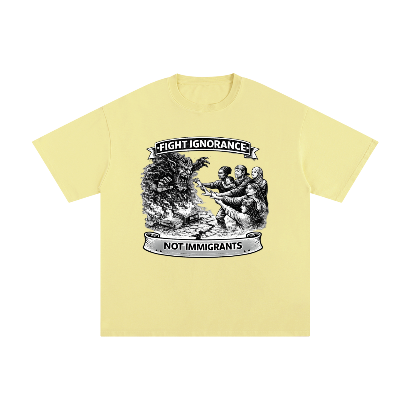 FIGHT IGNORANCE NOT IMMIGRANTS Unisex Pure Cotton T-Shirt