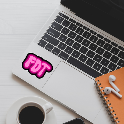 FDT Sticker Pink Version | 3" x 2" | Anti-Trump Sticker | Political Vinyl Decal | Water-Resistant | Activism Sticker