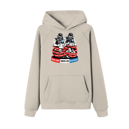 WHITE LIES Essential Raglan Sleeve Fleece Hoodie