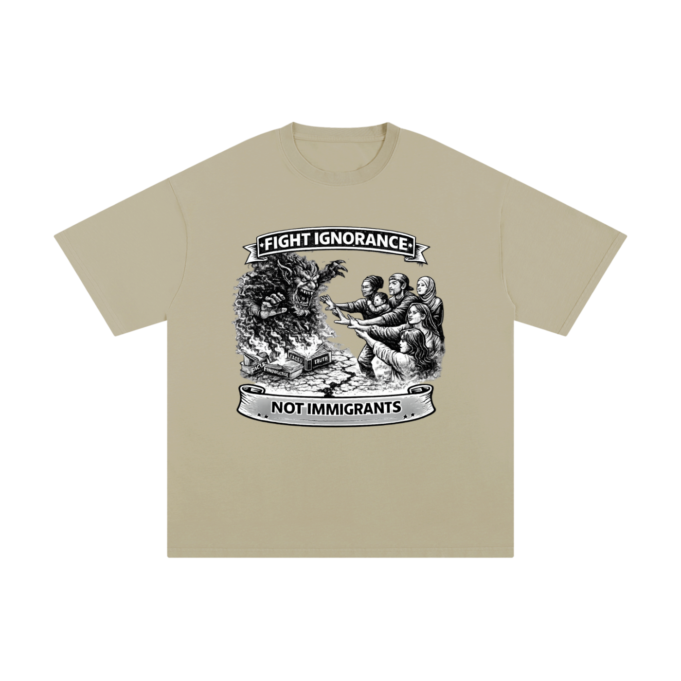 FIGHT IGNORANCE NOT IMMIGRANTS Unisex Pure Cotton T-Shirt