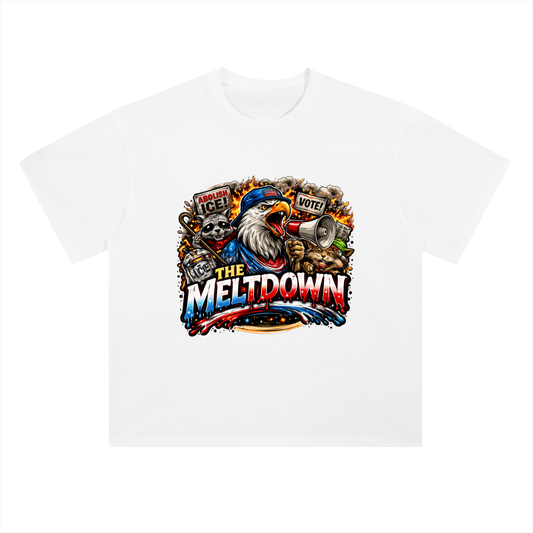 MELTDOWN KNOW YOUR RIGHTS Heavyweight Drop Shoulder Cotton T-Shirt
