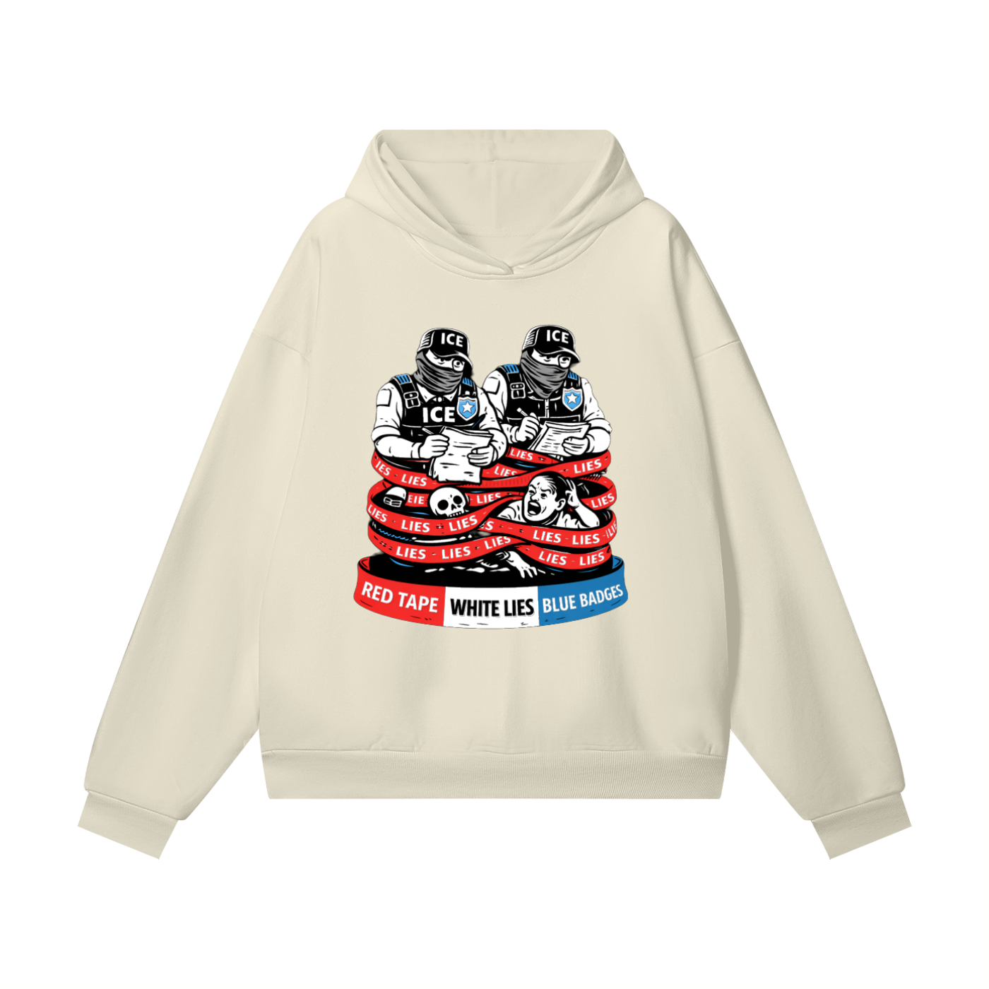 WHITE LIES Heavyweight Hidden Pocket Fleece Hoodie