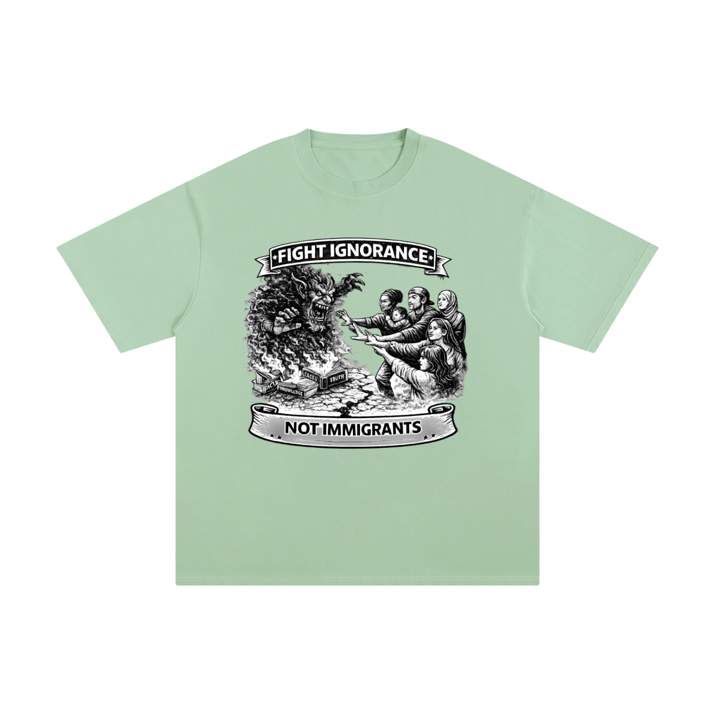 FIGHT IGNORANCE NOT IMMIGRANTS Unisex Pure Cotton T-Shirt