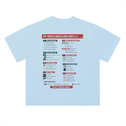 MELTDOWN KNOW YOUR RIGHTS Heavyweight Drop Shoulder Cotton T-Shirt