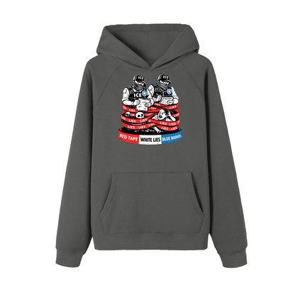 WHITE LIES Essential Raglan Sleeve Fleece Hoodie