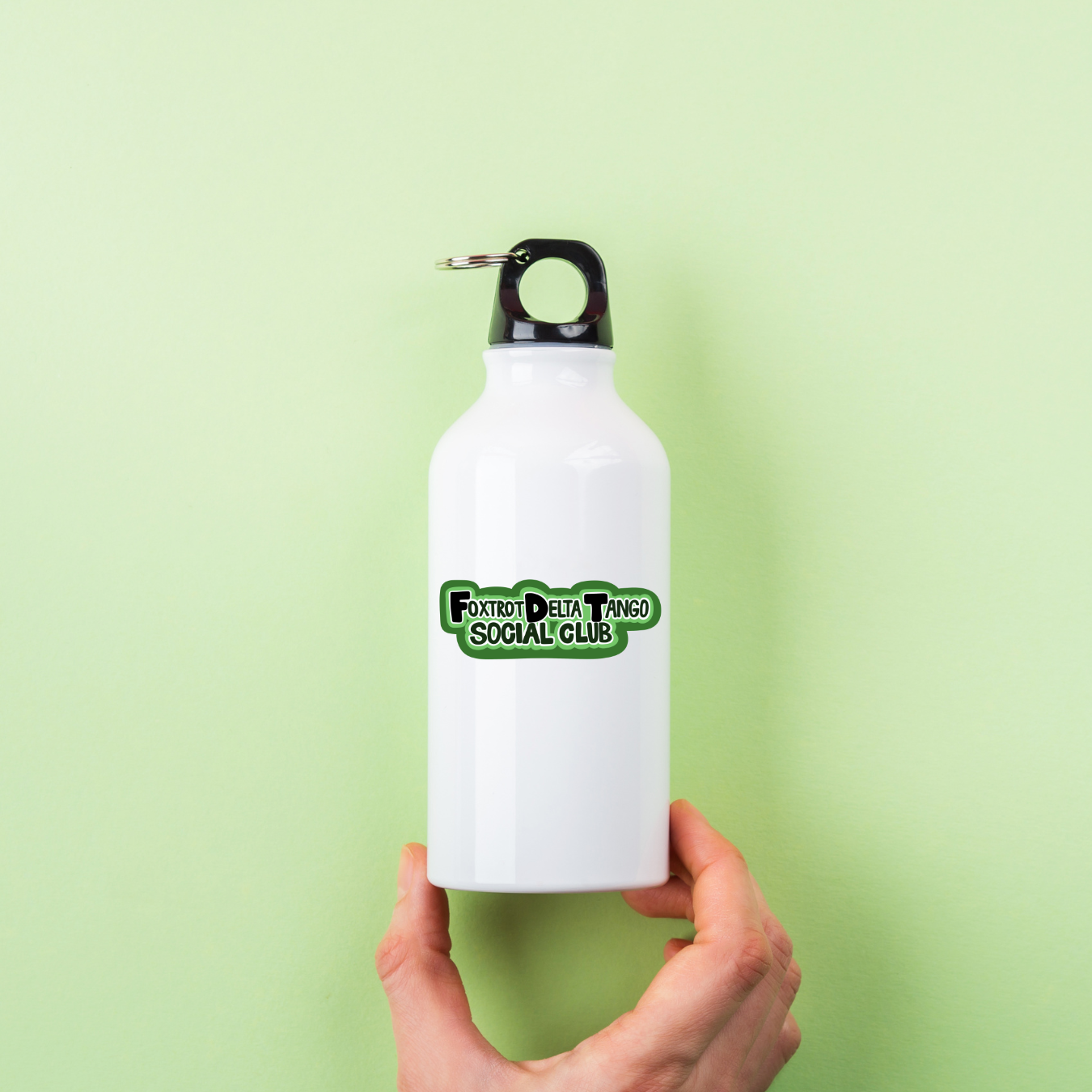 Foxtrot Delta Tango Social Club Sticker | 3" x 1" | Green | Vinyl Decal | Water-Resistant | Military Sticker