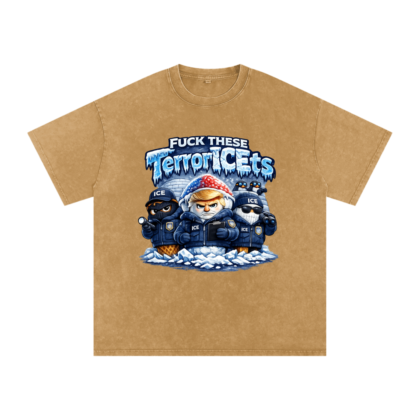 Snow Washed Oversized Cotton T-Shirt