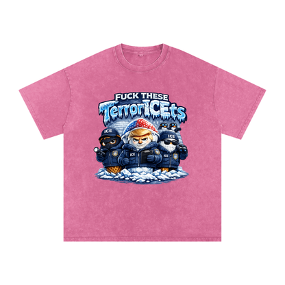 Snow Washed Oversized Cotton T-Shirt