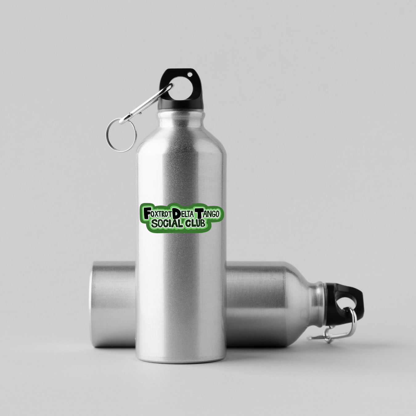 Foxtrot Delta Tango Social Club Sticker | 3" x 1" | Green | Vinyl Decal | Water-Resistant | Military Sticker