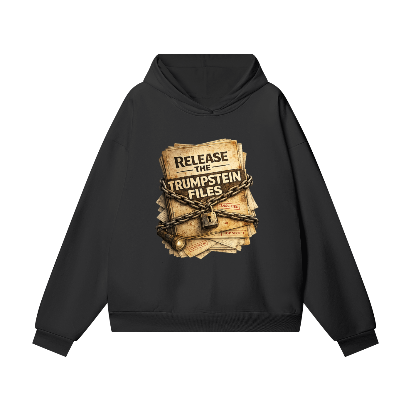 RELEASE THE FILES Heavyweight Hidden Pocket Fleece Hoodie