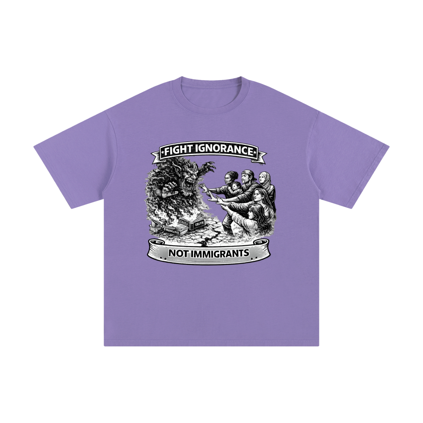 FIGHT IGNORANCE NOT IMMIGRANTS Unisex Pure Cotton T-Shirt