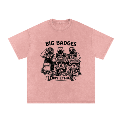 TINY ETHICS Snow Washed Oversized Cotton T-Shirt