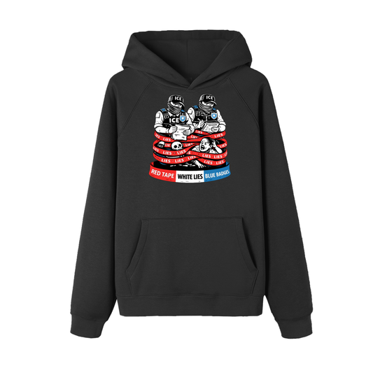 WHITE LIES Essential Raglan Sleeve Fleece Hoodie