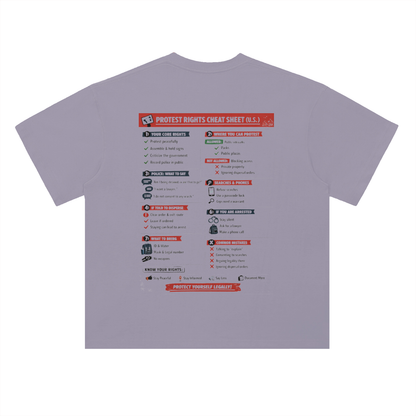 MELTDOWN KNOW YOUR RIGHTS Heavyweight Drop Shoulder Cotton T-Shirt