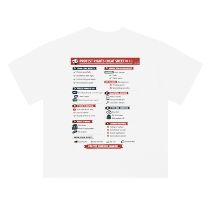 MELTDOWN KNOW YOUR RIGHTS Heavyweight Drop Shoulder Cotton T-Shirt