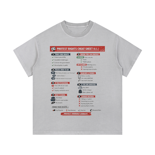 KNOW YOUR RIGHTS Vintage Wash Cotton T-Shirt