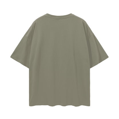 WARM HORCHATA Streetwear Loose Drop Shoulder T-Shirt