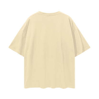 WARM HORCHATA Streetwear Loose Drop Shoulder T-Shirt