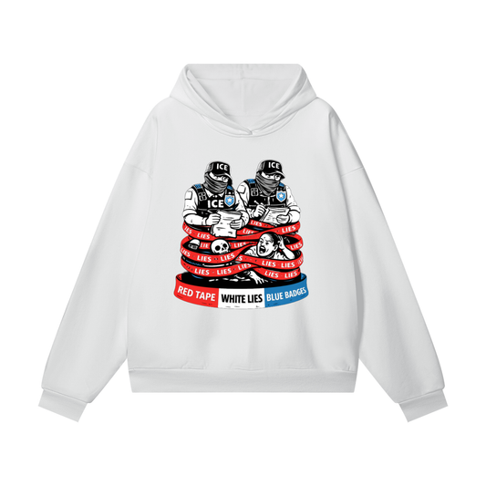 WHITE LIES Heavyweight Hidden Pocket Fleece Hoodie