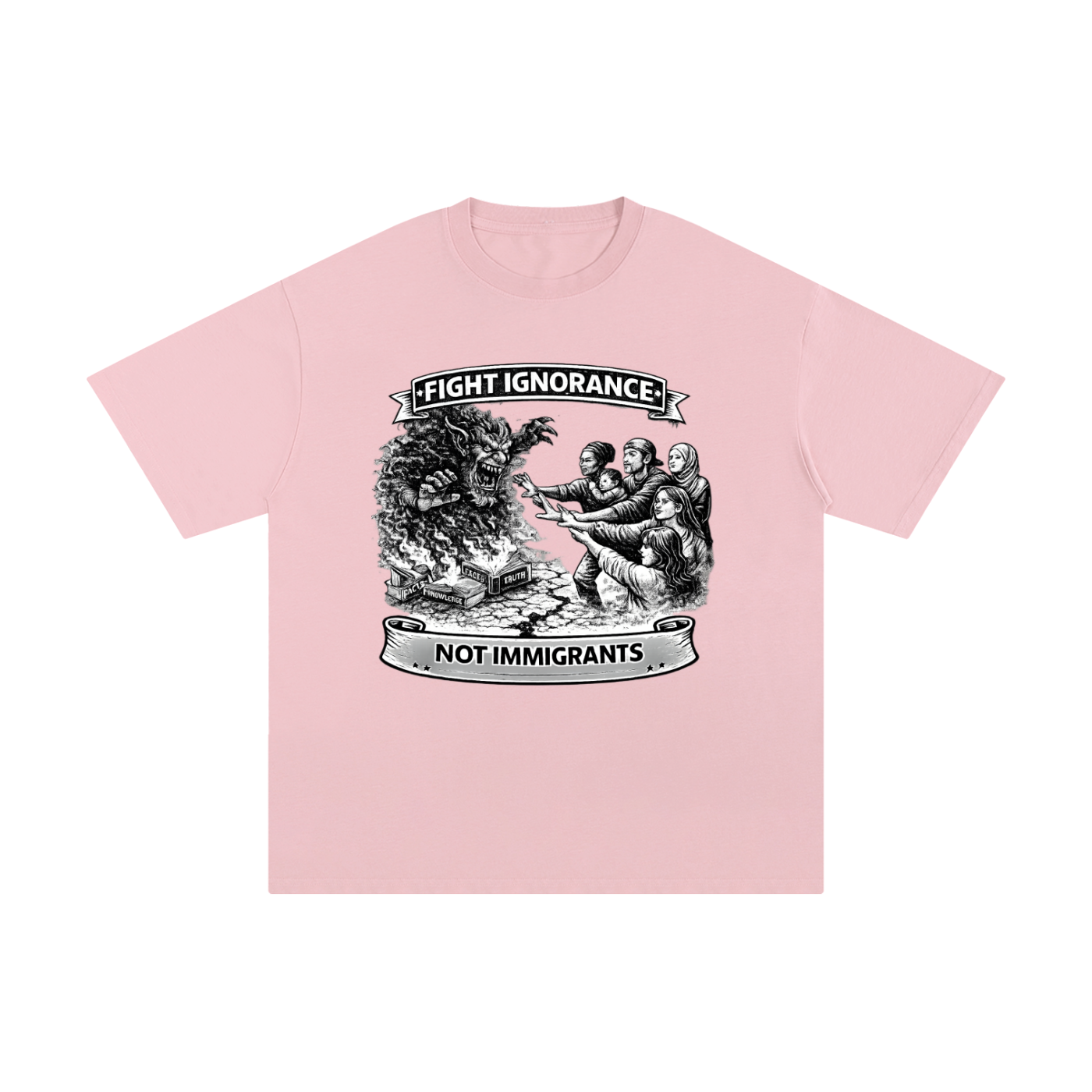 FIGHT IGNORANCE NOT IMMIGRANTS Unisex Pure Cotton T-Shirt
