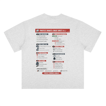 MELTDOWN KNOW YOUR RIGHTS Heavyweight Drop Shoulder Cotton T-Shirt