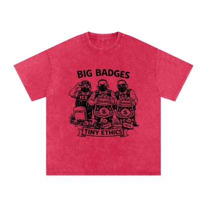 TINY ETHICS Snow Washed Oversized Cotton T-Shirt