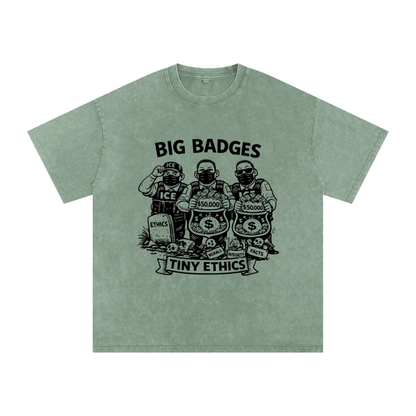 TINY ETHICS Snow Washed Oversized Cotton T-Shirt