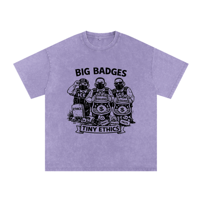 TINY ETHICS Snow Washed Oversized Cotton T-Shirt