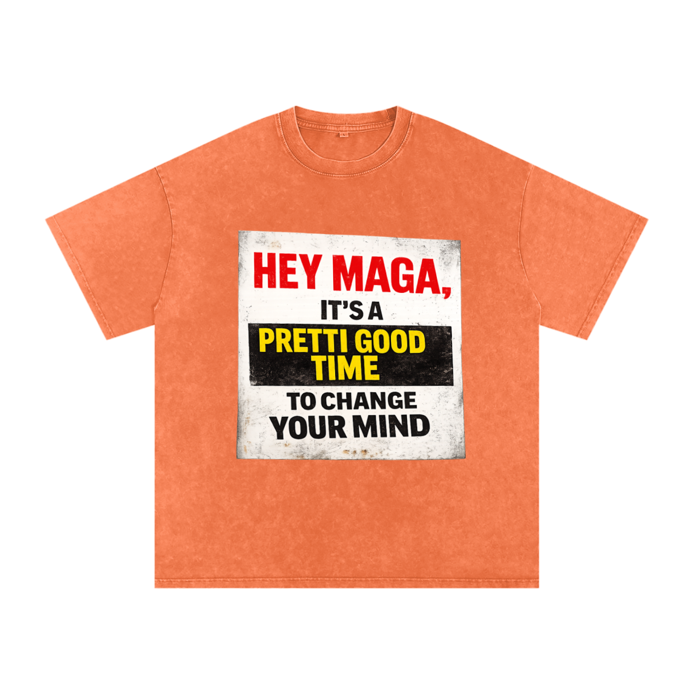 PRETTI GOOD Snow Washed Oversized Cotton T-Shirt