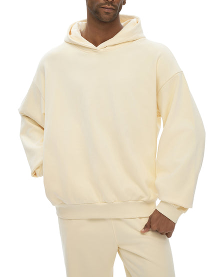 WARM HORCHATA Heavyweight Hidden Pocket Fleece Hoodie