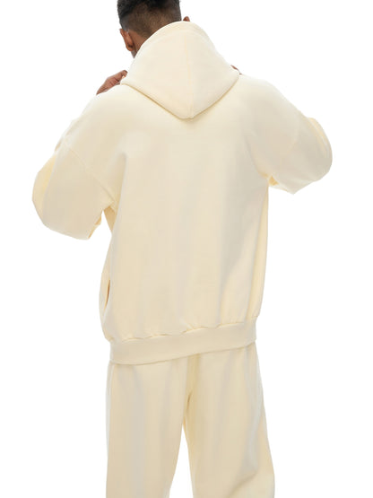 WARM HORCHATA Heavyweight Hidden Pocket Fleece Hoodie