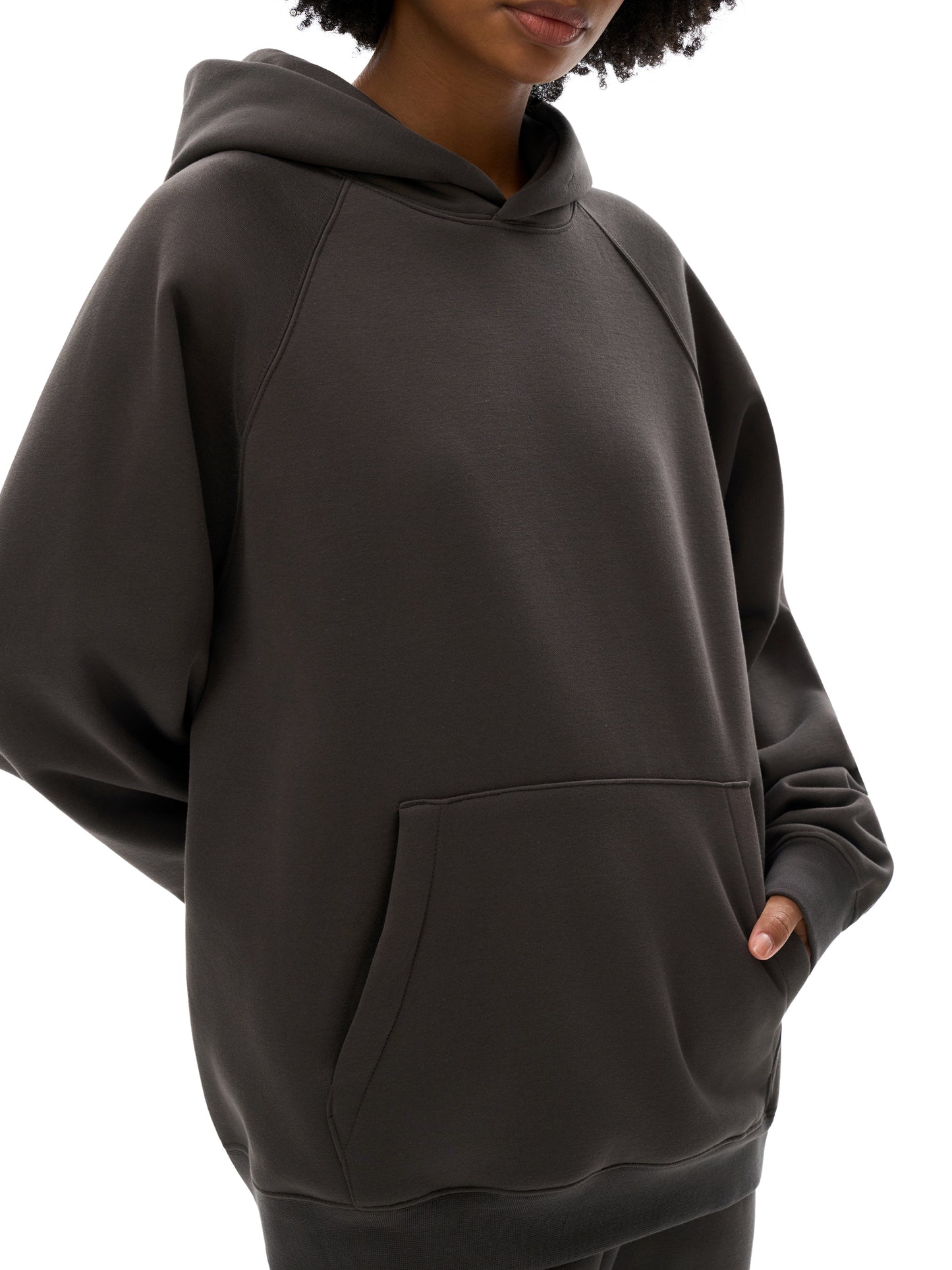 WHITE LIES Essential Raglan Sleeve Fleece Hoodie