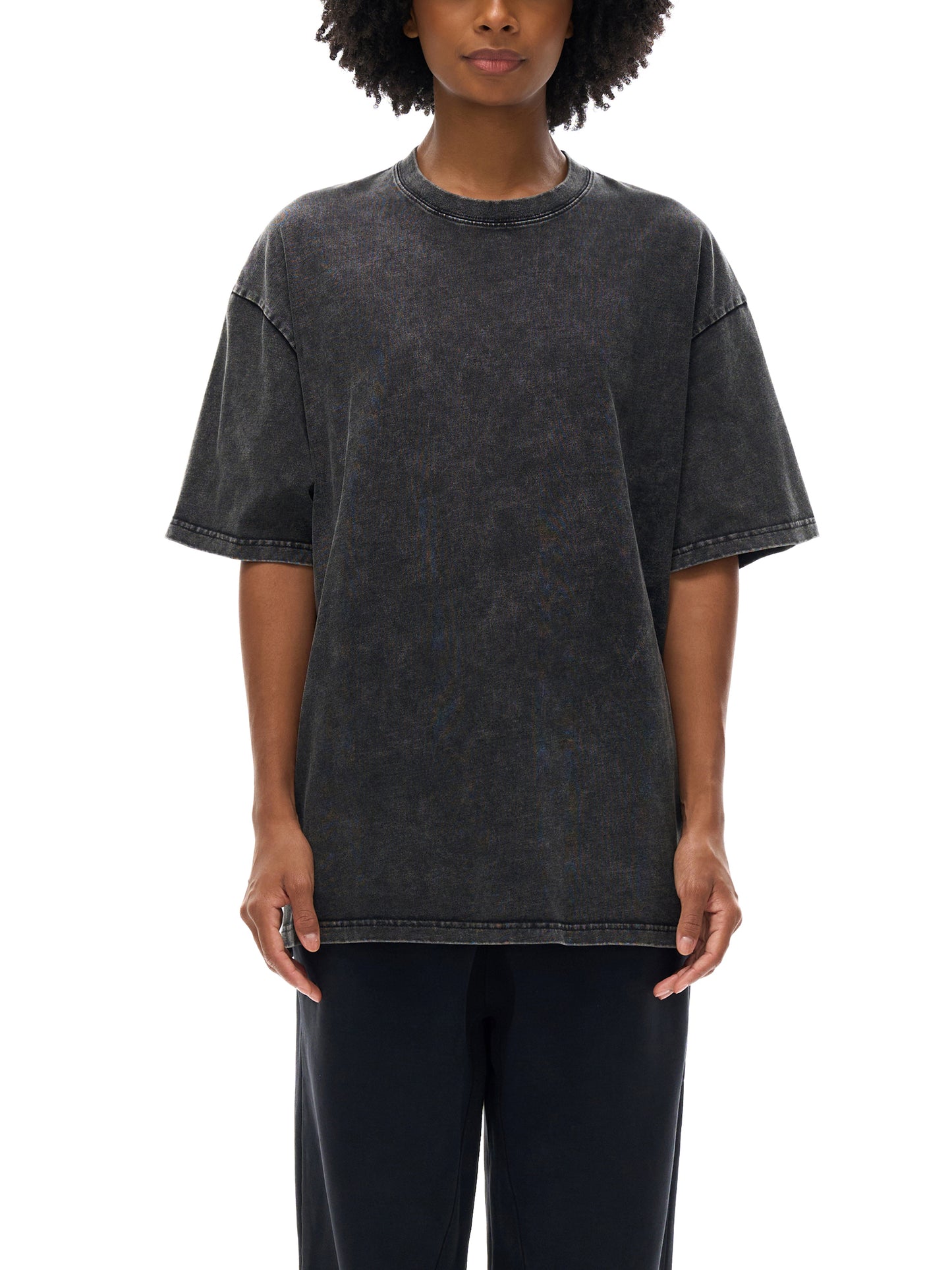 TINY ETHICS Snow Washed Oversized Cotton T-Shirt