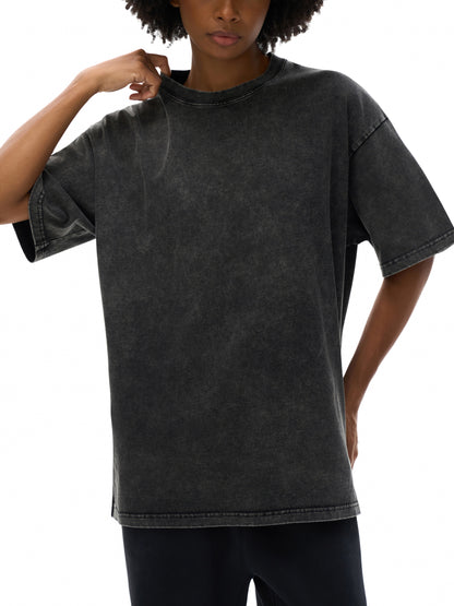 TINY ETHICS Snow Washed Oversized Cotton T-Shirt